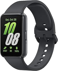 Samsung Galaxy Fit3 Light and Sleek Fitness Band, 13 Days Battery, 100+ Exercises and Sleep Tracking, Dark Gray (Black) (Renewed) - View 2