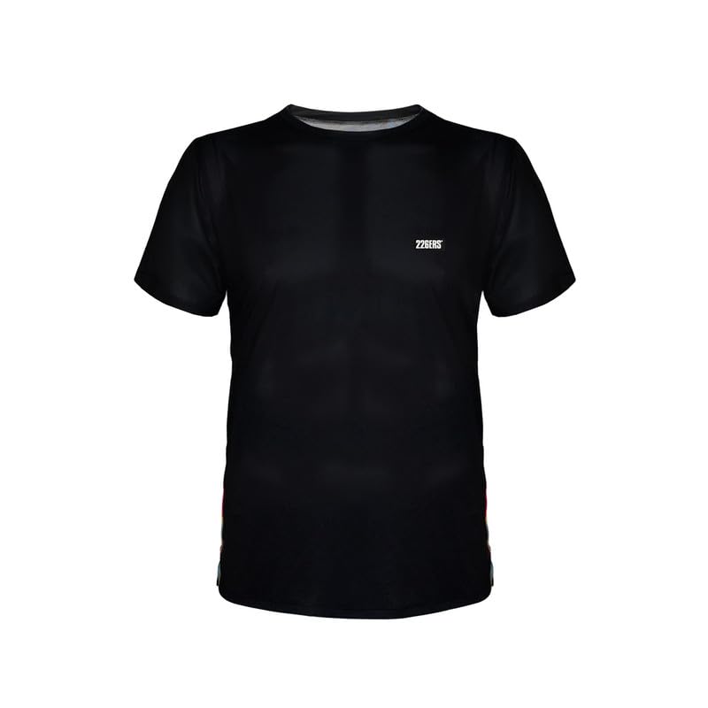 226ERS - Slim Flag Maglietta a maniche corte, ideale per corsa e trail running, in poliammide ed elastan, modello rilassato, taglio laterale e gonna posteriore, maglietta sportiva