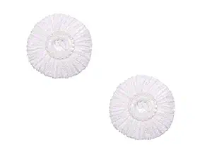 2 Pack Spin Mop Refill for Hurricane Magic 360 degree Spin mop Microfiber Mop Head Replacement - Round Shape Standard Size Hurricane Compatible Mop Head Replacement