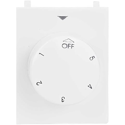Logitec Fan Regulator 5 Speed TWO MODULE MK White