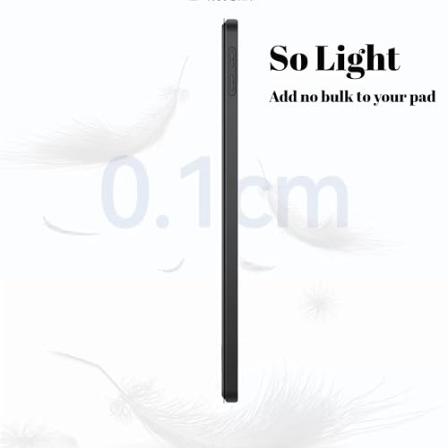 NESLIN Case Compatible with Redmi Pad Pro 12.1" 2024 Cover, Slim Lightweight Stand Cover Soft TPU Protective Cover for Xiaomi Poco Pad/Redmi Pad Pro with Auto Wake/Sleep (Black)