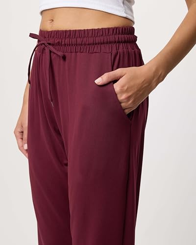 Image of 3 Pack Women's Joggers Sweatpants Lounge Pants Yoga Workout Pajama Pockets | Available In Plus Size, Stretchy, Loose, Comfy, Drawstring, Athletic, Casual, Travel, Summer, Gym, Hiking, Dance, Running