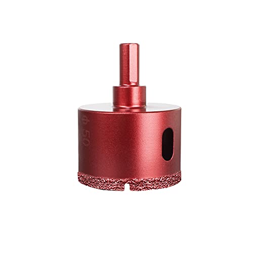 Meccion Diamantés Scie Cloche Foret, Coupe-Trou de Performance pour Verre/Tuile/Granit/Marbre (50mm)