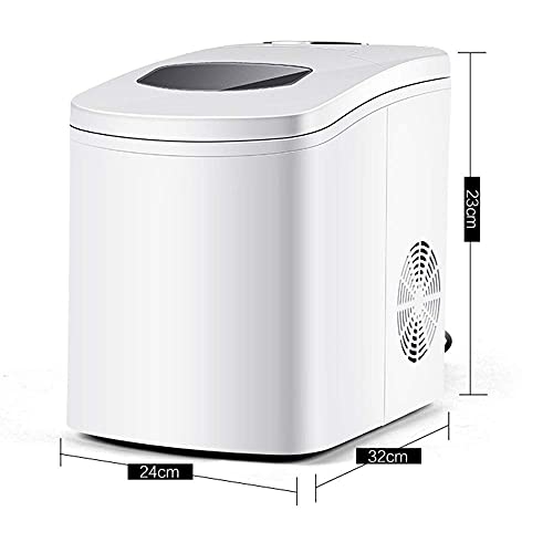 Máquina fabricadora de hielo: cubos listos en 8 minutos, produce 10 kg en 24 horas, portátil y compacta para mostrador, bar o hogar miniatura 5
