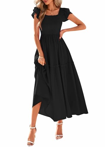 Image of KIRUNDO Smocked Summer Midi Dresses for Women 2026