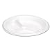 8.88" Elite Laminated Foam Round Plates with 3 Compartments in White