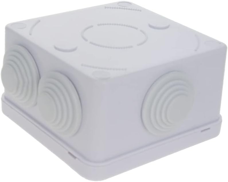 Heyiarbeit 3.35"x3.35"x1.97"(LxWxH) ABS Junction Box IP55 Electronics Universal Project Enclosure for DIY Project Electrical Equipment Gray White 1pcs