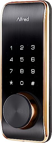 Image of Alfred Touchscreen Keypad Pin + Key Entry Smart Door Lock Combo with Wi-Fi Connect Bridge & Key (DB2W-B-GL)