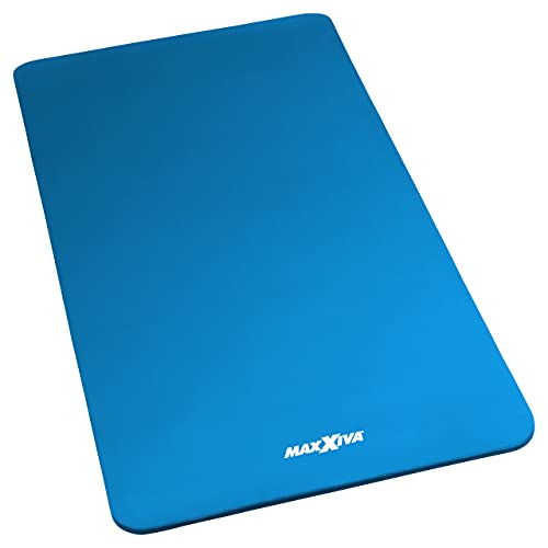 MAXXIVA Gymnastikmatte Fitnessmatte Yogamatte Schadstofffrei inklusive Tragegurt (190x60 cm, Blau)