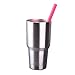 Extra Wide 0.51 inches Reusable Hard Smoothie Straws, Great for Bubble Tea, Boba Tea Milkshakes,10.25 Inches Long, 8 Pieces Jumbo Eco-Friendly Plastic Straws 2 Cleaning Brushes 1 Storage Bag BPA Free