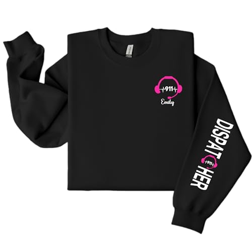 Custom 911 Dispatcher Sweatshirt, Nurse Shirt, 911 Gift, Pullover with Multi Sleeve Design