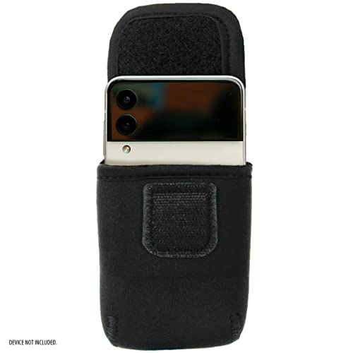 Usa Gear GRFAD35100BKEW Phone Holster Compatible With Samsung Galaxy Z Flip Phone, Motorola Razr 5G Phone - Neoprene Belt Case thumb #2