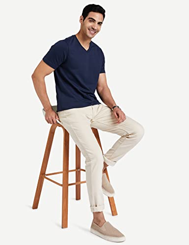 Image of Amazon Brand - Symbol Men's Solid Cotton T Shirt | Plain | V Neck | Half Sleeve-Regular Fit | Combo Pack of 3 (Available in Plus Sizes)