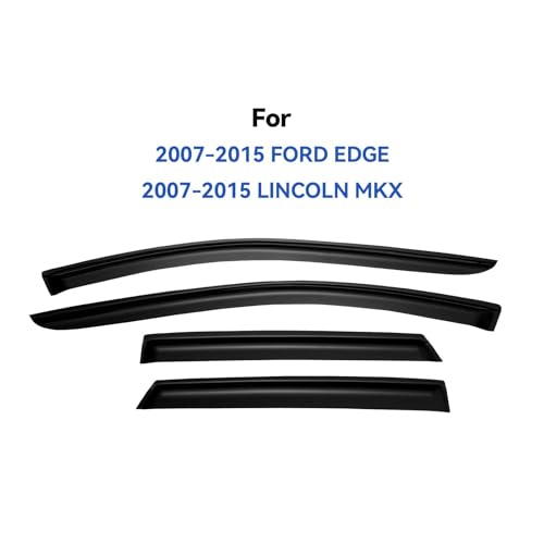 Image of Window Visors Rain Guards for 2007-2014 Ford Edge, Out-Channel Window Vent Wind Deflectors Visors Shades for 2007-2015 Lincoln MKX