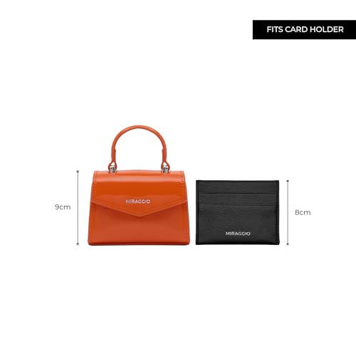 Image of Miraggio Roxie Top Handle Mini Sling Bag With Adjustable & Detachable Crossbody Strap | Crossbody Bag For Women Casual Holiday Look | Statement Bags For Women