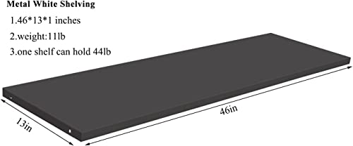 Image of KINYING Metal Laminate Shelving for 26 Cu.ft Horizontal Storage Shed, One Shelf to Hold 44 lbs, 46 in * 15 in, One Piece in The Package with 4 Screws, 11LBS