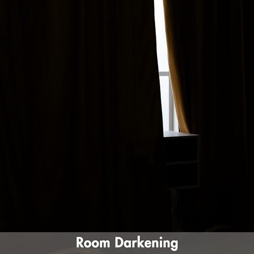 Image of MIULEE Golden Brown Blackout Velvet Curtains Drapes 72 Inch Long 52 inchx72 inch | Luxurious Bedroom Living Room Decor, Room Darkening, Thermal Insulated, Rod Pocket Design, Super Soft Fabric