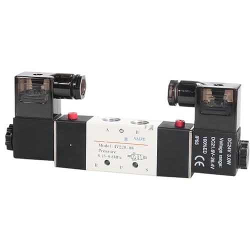 Électrovanne 4V120-06 à inversion rapide 5/2 pour vérin pneumatique 12V