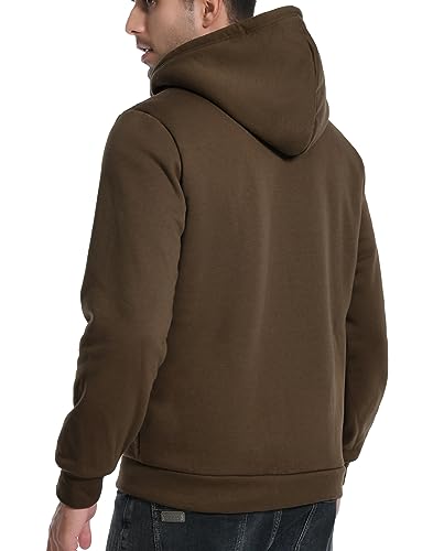 Pioneer Camp Men's Sherpa Lined Hoodie Full Zip Up Heavyweight Hooded Jacket Sweatshirt Fleece Fall Winter Coat with Pocket4