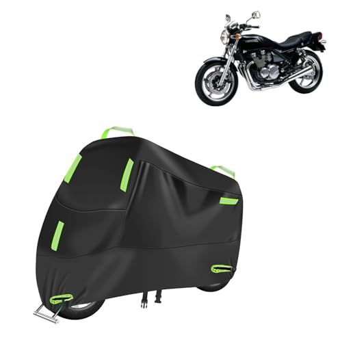 バイクカバー対応 カワサキ ゼファー400 (ZEPHYR) 防水・耐久 バイクカバー 反射ストリップ付き オートバイカバー UVカット 風飛び防止 防塵 防雪 全季節対応 雨よけ 屋外対応