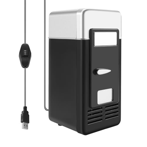 Aboiled USB Mini Nevera Fría Gotas Congelador Shpping Congelador USB Mini Nevera Pequeño Portátil Soda Mini Nevera Para Coche Negro