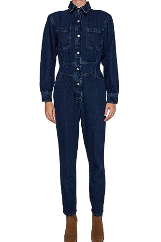 Mono vaquero azul marino Trendyol overol liso premium de mujer talla 64 5