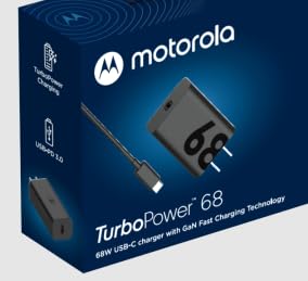 Image of Original Motorola 68W Fast Charger USB-C PD Rapid Charging Adapter with C to C for Moto Edge 60 Fusion, 60 Pro, 60 Stylus, Edge 60 /70 /50, G57 / 67 / G86 / G45 Power, Raze 60 /Ultra (1YEARWARRANTY)