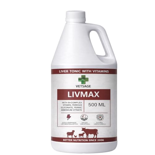 Image of LIV-MAX Nutritional Tonic with Iron, Calcium, and Vitamins for Cattle and Pet Health, Liquid Dietary Supplement for Animal Nutrition and Wellness | 500 ml