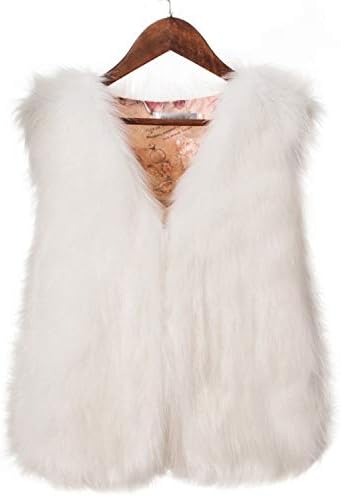 Duxyoz Kunstfell-Weste Damen ärmellos - Flauschige Cardigan Weste Für Winter & Kühle Tage