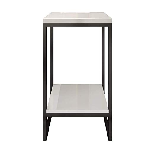 Simple Side Table/Wrought Iron Coffee Table, Double Marble Tabletop, M Simple Side Table/Wrought Iron Coffee Table, Double Marble Tabletop, M