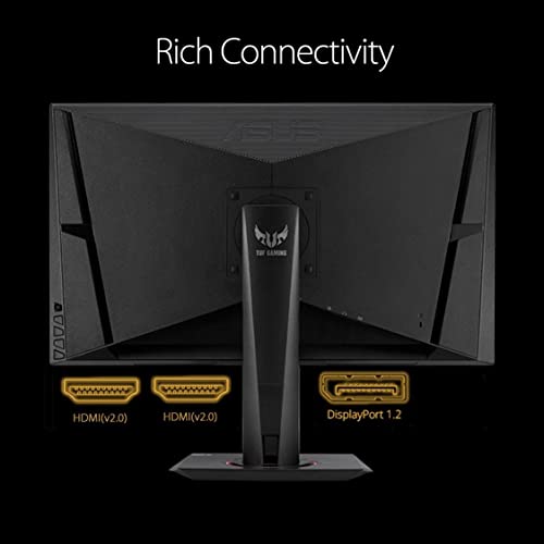 Monitor da gioco HDR TUF Gaming VG27AQ - WQHD da 27 pollici (2560 x 1440), IPS, 155 Hz*, sincronizzazione ELMB, compatibile G-SYNC, sincronizzazione adattiva, 1 ms (MPRT), HDR10, nero - Monitor - Immagine 5