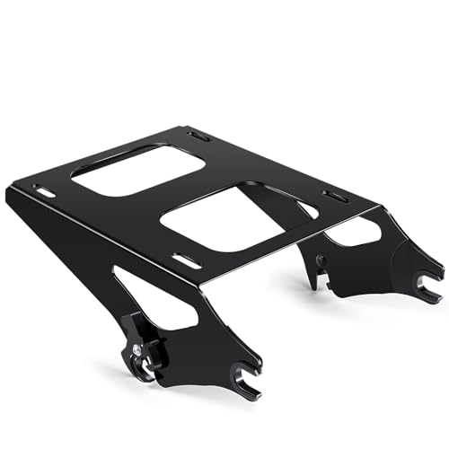 Amazicha Detachable Tour Pack Mount Thicker Luggage Rack Mounting Rack Compatible for Harley Davidson Touring Street Glide/Electra Glide/Road Glide/Road King 2014-Later, Black