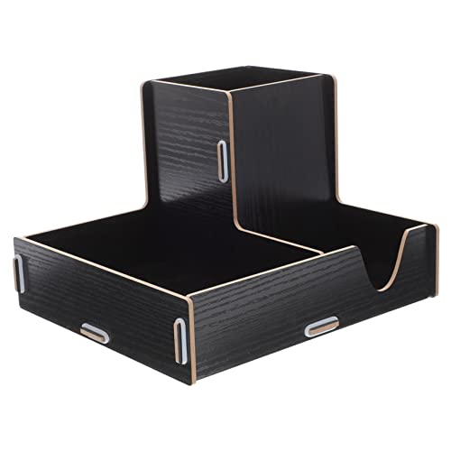 Cabilock Wooden Dispenser Paper Cup Holder Organizer Bar Accessory Desktop Container