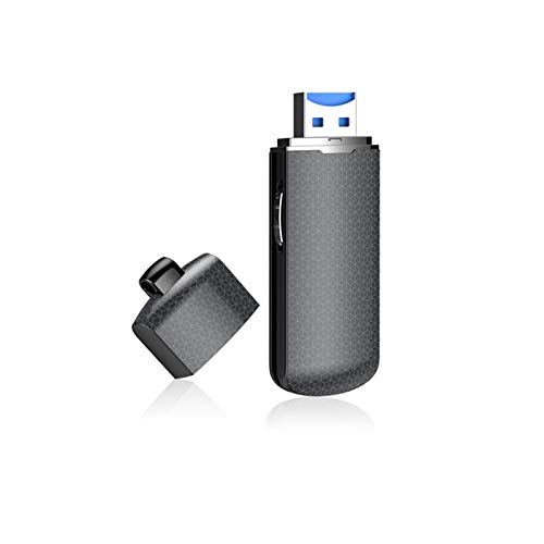 USB Mini Digital Voice Recorder,Portable U Disk Shaped Audio Sound Recorder, Intelligent Noise Reduction, for Lecture, Interview, Meeting Save Automatically When Power Off (Black)