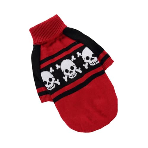 Disfraz para perro con patrón de calavera talla L