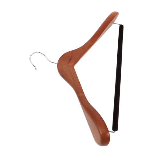OUNONA Closet Management Wooden Suit Hangers Wide Shoulder Heavy Duty Swivel Hook Detachable Pants Bar for Coats