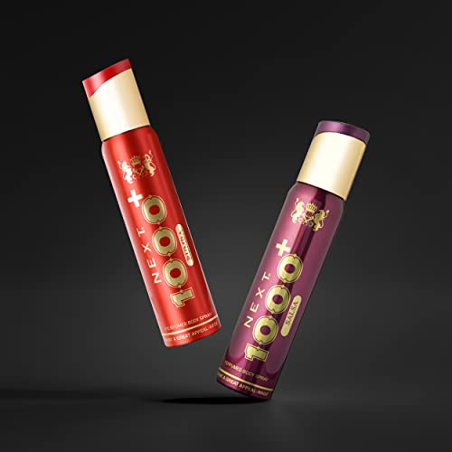 Image of NEXT 1000+ RUMBA AND SALSA Combo of 2 NO GAS Deodorants 150ml Each | Pack of 2 Deo | Strong & Long Lasting Deo for Men and Women | Fresh & Authentic Fragrance