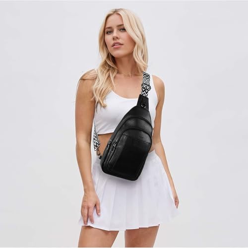 Image of TANTOMI Small Sling Bags for Women, Leather Cross body Purses Bag for Daily Travel Leisure Sport Fanny Packs with Adjustable Strap