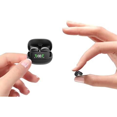 Loluka Invisible Earbuds Wireless Bluetooth, Discreet Smallest Hidden Tiny Bluetooth Mini Micro Earbuds for Work, Invisible Sleep Wireless Earphone Waterproof Headphones for Small Ears Canals Buds Cover