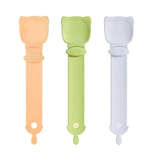 Generic ペット用フードスプーン ディスペンサー 、 絞り調節可能で衛生的な給餌 ウェットフード対応 (3パック)