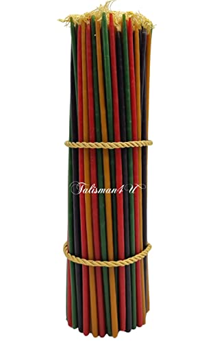 Beeswax Colored Taper Candles 11 inch Tall Thin Scented Candles for Home Decor Birthday Church Holidays Candle Bulk Set (100 Pieces)
