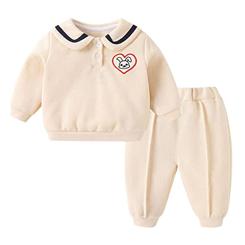Infant Child Kids Toddler Baby Boys Girls Long Sleeve Cute Cartoon Embroidered Sweatshirt Red Jumpsu