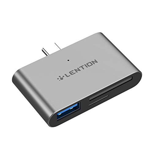 LENTION USB C to SD/Micro SD Card Readers with USB 3.0 Adapter Compatible