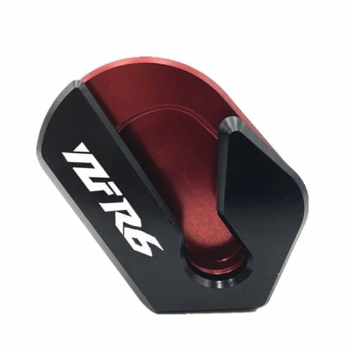 Almohadilla De Extensión para Pata De Cabra De Motocicleta, Protector De Cubierta para Yamaha YZF-R6 YZF R6 R 6 2019 2020 2021 Almohadilla Parte(Red YZFR6)
