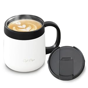 アイリスオーヤマ 真空断熱カップ マグカップ ごくごく飲める飲み口 洗いやすい設計 保温 保冷 おいしい温度をキープ マグボトル ホワイト 380ml カフェデイズ CD-2WT380" 