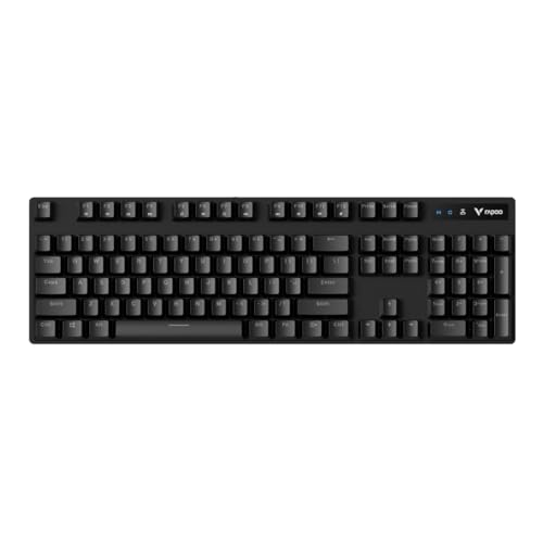 Rapoo V500PRO 2.4 Kabellose mechanische Gaming-Tastatur, 120h Akkulaufzeit, Ultraschlankes Design, Deutsches QWERTZ-Layout - schwarz