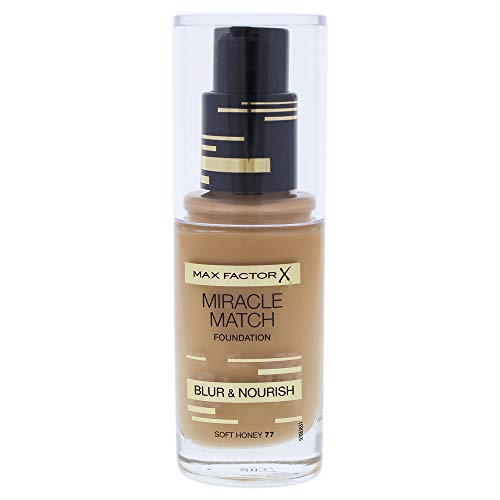 Max Factor Miracle Match Foundation, No. 77 Soft Honey, 1 Ounce Max Factor Miracle Match Foundation, No. 77 Soft Honey, 1 Ounce
