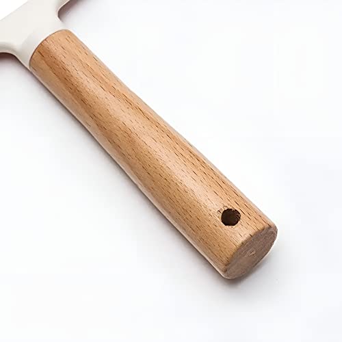 Image of Round Wooden Handle Mirror for Makeup & Travel | Portable Lightweight Handheld Vanity Mirror with Hanging Hole | Durable Plastic Frame | Natural Wood | Colour May Vary (1, Wood Handel Round)