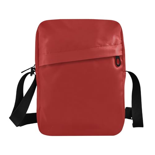 small messenger bag for men over the shoulder bags for men Shoulder Handbag For Travel Adjustable Strap for work work - Scarlet