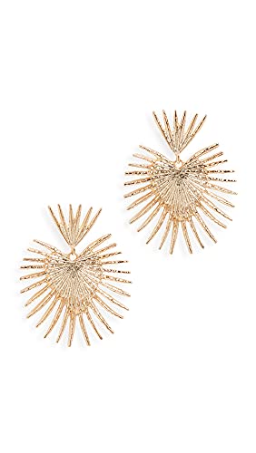 Kenneth Jay Lane Women's Gold Fan Drop Post Earrings, Gold, One Size